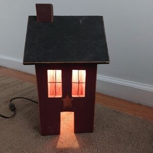 Rustic Red Wooden Saltbox House